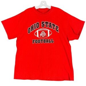 Ohio State University Football Shirt XL Red Graphic Collegiate Team‎ Spirit Tee